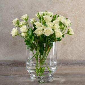 8in Tall Pedestal Glass Vase