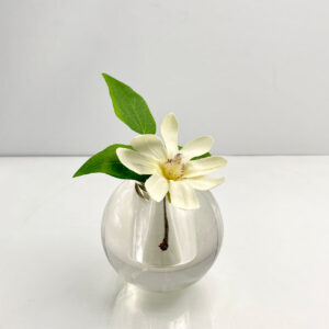 4in Wide Crystal Ball Glass Vase