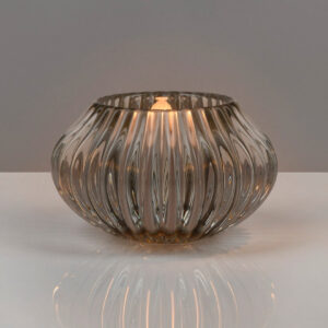 Pleated Glass Bulb Votive Holder