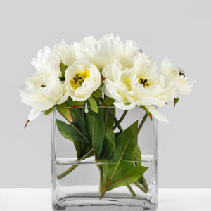 4.75in Tall Rectangle Glass Vase