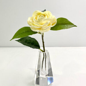 4in Tall Hexagon Tapered Crystal Glass Vase