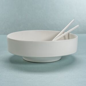 C?te d'Azur White Ceramic Centerpiece Bowl