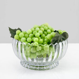 9in Wide Crystal Look Glass Bowl
