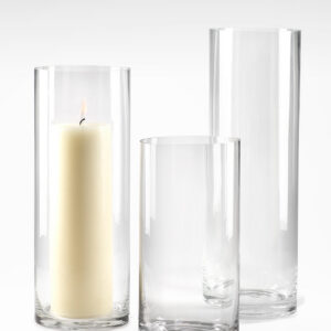 Clear Glass Cylinder Vase